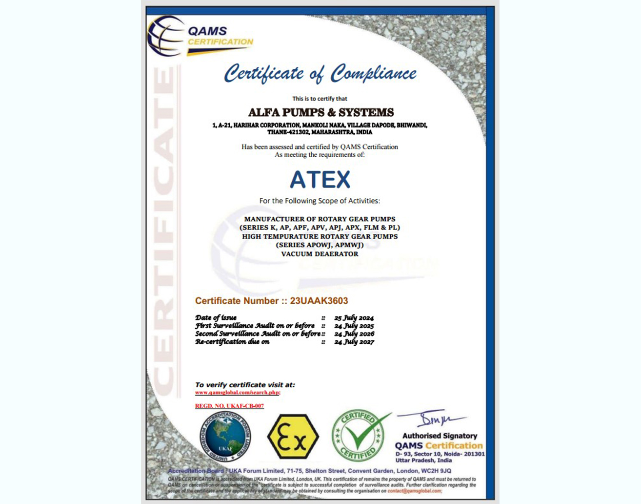 ALFA-PUMPS-QAMS-ATEX-Certificate